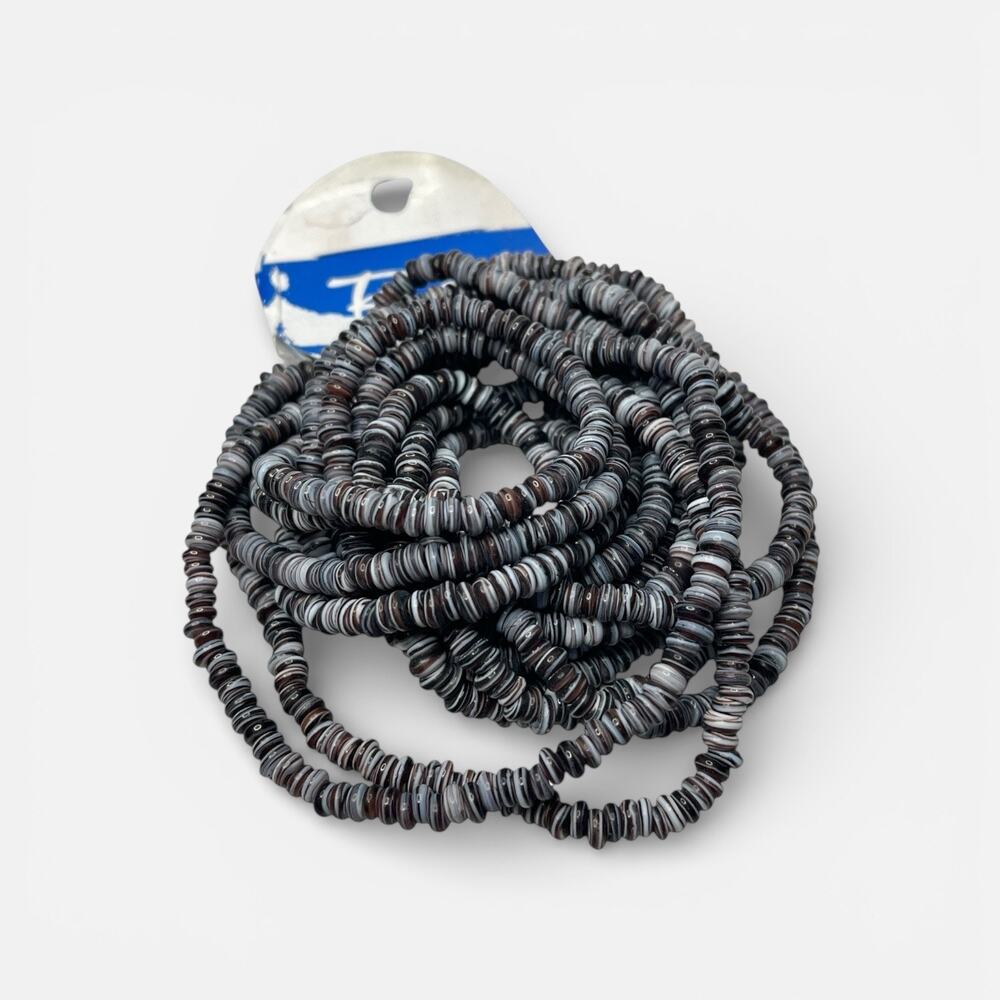 Vintage Bali Importers Multi Strand Heishi Bead Necklace Boho Tribal